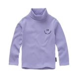 Geribde meisjescoltrui in zacht lila uit de Club Chaos collectie van Sproet & Sprout.