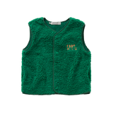 Unisex teddy gilet in Deep Green uit de Club Chaos collectie van Sproet & Sprout.