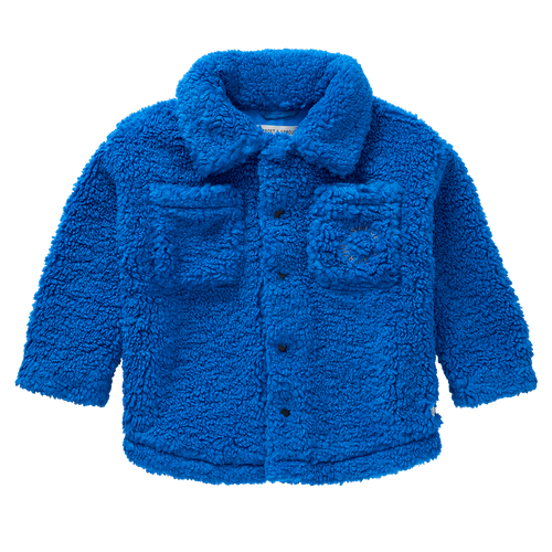 Unisex teddy jas in helder kobaltblauw uit de Club Chaos collectie van Sproet & Sprout.