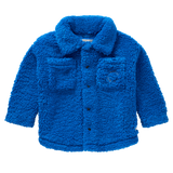 Unisex teddy jas in helder kobaltblauw uit de Club Chaos collectie van Sproet & Sprout.