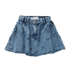 Denim rok met subtiele all-over SPRT-print uit de Club Chaos collectie van Sproet & Sprout.