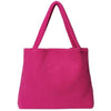Handgemaakte donkerroze Teddy Mom Bag van Studio Noos. Gemaakt van zachte teddy stof. Verkrijgbaar bij Littlefashionaddict.
