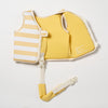 Zwemvest Sid the Seagull van Sunnylife in geel met witte strepen – geschikt voor kinderen van 1 tot 2 jaar (11–15 kg) | Ontdek Sunnylife bij Little Fashion Addict