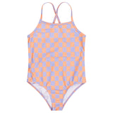 Paars-oranje badpak met ruitpatroon van Tumble ’n Dry | Alagoas badpak van Tumble 'n Dry - verkrijgbaar bij Little Fashion Addict