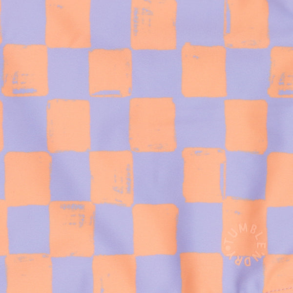 Paars-oranje badpak met ruitpatroon van Tumble ’n Dry | Alagoas badpak van Tumble 'n Dry - verkrijgbaar bij Little Fashion Addict