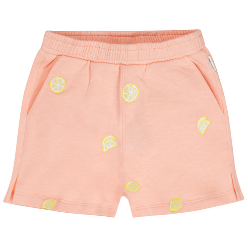 Zachtroze meisjesshort met citroenen van Tumble 'n Dry | Citron Shorts van Tumble 'n Dry - verkrijgbaar bij Little Fashion Addict