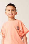 Oranje jongens T-shirt met surfprint van Tumble ’n Dry | Coral Bay T-shirt van Tumble 'n Dry - Verkrijgbaar bij Little Fashion Addict