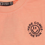 Oranje jongens T-shirt met surfprint van Tumble ’n Dry | Coral Bay T-shirt van Tumble 'n Dry - Verkrijgbaar bij Little Fashion Addict