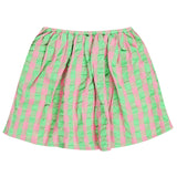 Groen roze geruite meisjesrok van Tumble ’n Dry | Franca Skirt van Tumble 'n Dry - Verkrijgbaar bij Little Fashion Addict