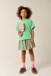 Groen roze geruite meisjesrok van Tumble ’n Dry | Franca Skirt van Tumble 'n Dry - Verkrijgbaar bij Little Fashion Addict
