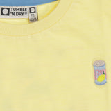 Lichtgele t-shirt voor meisjes met citroenprint van Tumble 'n Dry | Lemons T-shirt Tumble 'n Dry - verkrijgbaar bij Little Fashion Addict