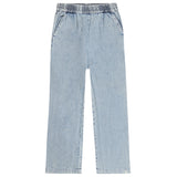 Lichtblauwe wide leg broek in denimlook van Tumble ’n Dry | Mora Broek Denim Light Stonewash van Tumble & Dry - Verkrijgbaar bij Little Fashion Addict
