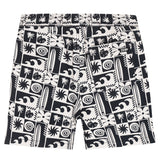 Zwart-witte jongensshort met surfprint van Tumble ’n Dry | Palm Cove Short van Tumble 'n Dry - verkrijgbaar bij Little Fashion Addict