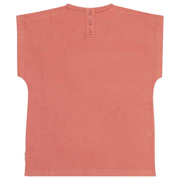 Oudroze meisjes T-shirt met schelpprint J’ADORE LA MER van Tumble 'n Dry | Pesca T-shirt Tumble 'n Dry - verkrijgbaar bij Little Fashion Addict