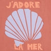Oudroze meisjes T-shirt met schelpprint J’ADORE LA MER van Tumble 'n Dry | Pesca T-shirt Tumble 'n Dry - verkrijgbaar bij Little Fashion Addict