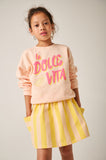 Rokje in Pale Peach met citroengele strepen van Tumble ’n Dry | Primadonna skirt van Tumble 'n Dry - verkrijgbaar bij Little Fashion Addict