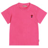 Fuchsia meisjes T-shirt met geborduurd ijsje van Tumble 'n Dry | Rouen Deux T-shirt Tumble 'n Dry - verkrijgbaar bij Little Fashion Addict