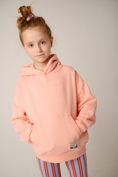 Koraaloranje unisex hoodie met kap van Tumble ’n Dry | Salty Hoodie Sweater in apricot blush van Tumble 'n Dry - verkrijgbaar bij Little Fashion Addict