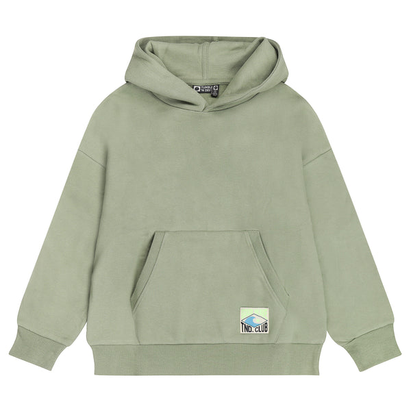 Kakigroene hoodie met kap voor jongens van Tumble ’n Dry | Salty Hoodie Sweater Green van Tumble 'n Dry - verkrijgbaar bij Little Fashion Addict