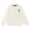 Gebroken witte jongenssweater met surfprint van Tumble ’n Dry | Seashore sweatshirt Off White Melange van Tumble 'n Dry - verkrijgbaar bij Little Fashion Addict