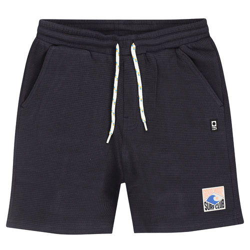 Donkerblauwe jongensshort in wafelstof van Tumble ’n Dry | Southport Shorts Blue van Tumble 'n Dry - verkrijgbaar bij Little Fashion Addict