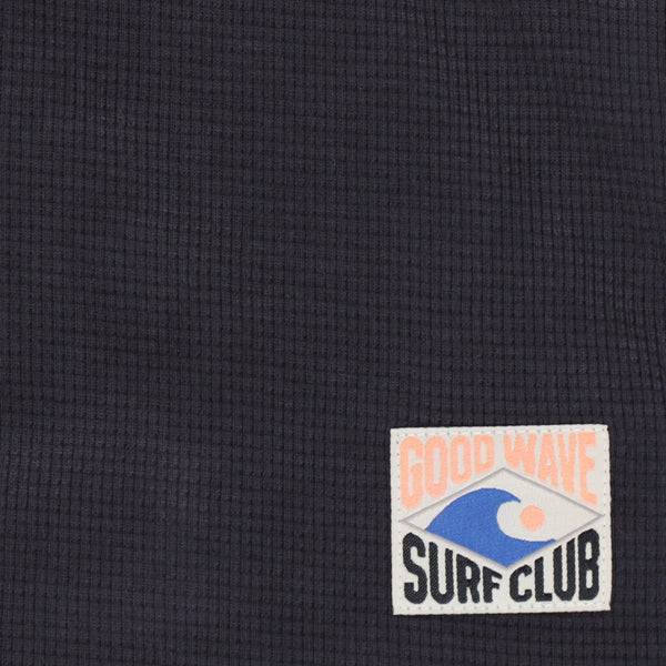 Donkerblauwe jongensshort in wafelstof van Tumble ’n Dry | Southport Shorts Blue van Tumble 'n Dry - verkrijgbaar bij Little Fashion Addict