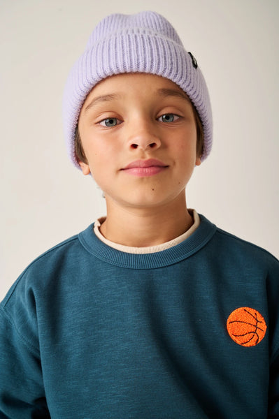 Lila muts en sjaal setje van Tumble ’n Dry voor kinderen | Beanie  Berwyn & Scarf Midway Violet Tulip