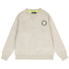 jongenstrui met skateboardprint van Tumble ’n Dry | Deck Sweater Off white Melange | Ontdek Tumble 'n Dry bij Little Fashion Addict