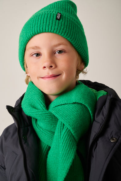 Donkerblauwe Tumble ’n Dry Hannover winterjas voor jongens met groene voering | Ontdek Tumble 'n Dry bij Little Fashion Addict