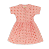 Roze jurkje van Wander & Wonder met aardbeienprint en Peter Pan kraag voor meisjes. | Aria Dress Pink Strawberry Check | Verkrijgbaar bij Little Fashion Addict