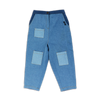 Lichtblauwe denim broek voor jongens en meisjes van Wander & Wonder met patchwork zakken. | Denim Patchwork Jeans Washed Denim | Verkrijgbaar bij Little Fashion Addict