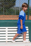 We Are Kids - Bermuda Hadri Terry in Mediterranean Blue voor jongens vanaf 4 jaar. Verkrijgbaar bij Little Fashion Addict.