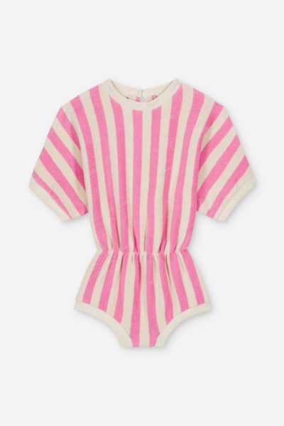We Are Kids Romy korte jumpsuit candy pink | Combi Romy Bubble Gum – Speelse jumpsuit voor meisjes in candy pink, gemaakt van biologisch katoen | Verkrijgbaar bij Little Fashion Addict