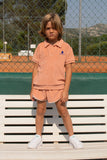 Short Juju Terry in het oudroze voor jongens en meisjes vanaf 4 jaar uit de collectie Mare e Sole van We Are Kids. Verkrijgbaar bij Little Fashion Addict.