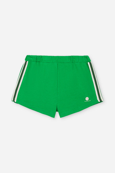 Sportieve jongensshort Paul Vibrant Green van We Are Kids - Verkrijgbaar bij Little Fashion Addict.