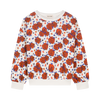 Rode meisjessweater met groot bloemenpatroon, gemaakt van 100% biologisch katoen uit de Sweet World collectie van We Are Kids. | Verkrijgbaar bij Little Fashion Addict