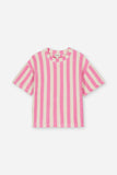 we are kids jordan organic sponge t-shirt candy pink – vrolijk t-shirt voor meisjes in candy pink, gemaakt van biologisch katoen | Verkrijgbaar bij Little Fashion Addict