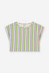 Top Jodie Happy Stripes van We Are Kids voor meisjes met kleurrijke pastelstrepen. | Top Jodie Happy Stripes van We Are Kids - Verkrijgbaar bij Little Fashion Addict.
