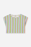 Top Jodie Happy Stripes van We Are Kids voor meisjes met kleurrijke pastelstrepen. | Top Jodie Happy Stripes van We Are Kids - Verkrijgbaar bij Little Fashion Addict.