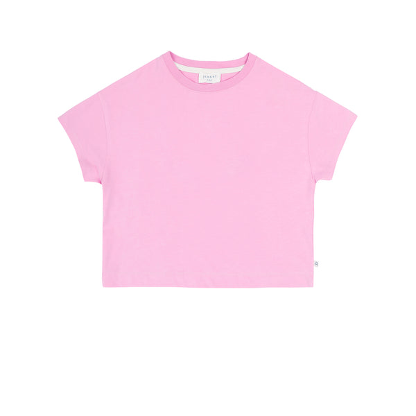 Livia T-shirt Fuchsia Pink van Jenest – roze meisjes T-shirt met bloemenprint op de rug | verkrijgbaar bij Little Fashion Addict