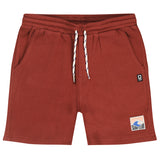 Roestkleurige jongensshort in wafelstof van Tumble ’n Dry | Southport Shorts Brown van Tumble 'n Dry - verkrijgbaar bij Little Fashion Addict