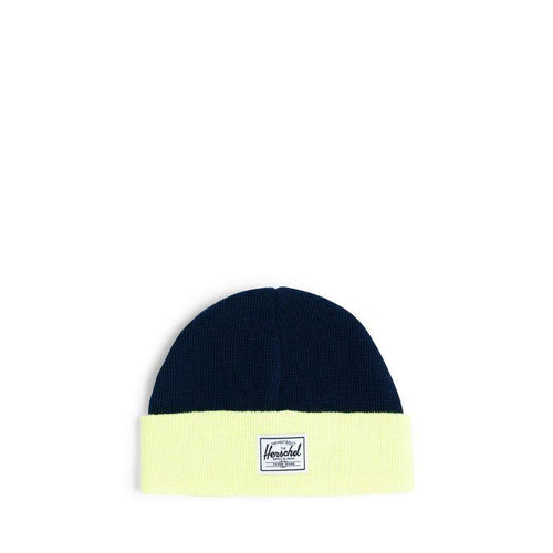 Baby Beanie 6-18 maanden - blauw/fluo - littlefashionaddict.com