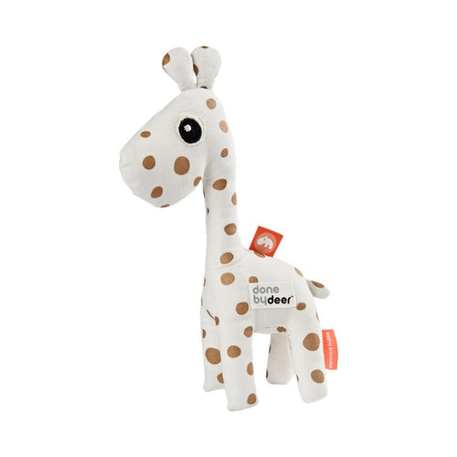 Rammelaar giraf Raffi - met gouden stippen - littlefashionaddict.com