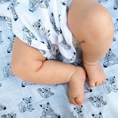 Swaddle & burp cloth uit Bio-katoen - 'Bears' - littlefashionaddict.com