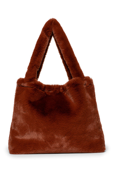 Little Fashion Addict - Studio Noos - Faux Fur Mom Bag - Kleur: Cacao- Verkrijgbaar bij Littlefashionaddict.com
