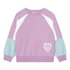 Hundred Pieces - Organic Cotton Color Block Sweatshirt - Kleur: Paars - Meisjesmode - Zomercollectie 2023 - Verkrijgbaar bij Littlefashionaddict.com