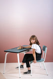 Les Gambettes - Colette - Kinderstoel Jade Blauw - Zithoogte 38 cm - 6 tot 12 jaar - verkrijgbaar bij littlefashionaddict.com