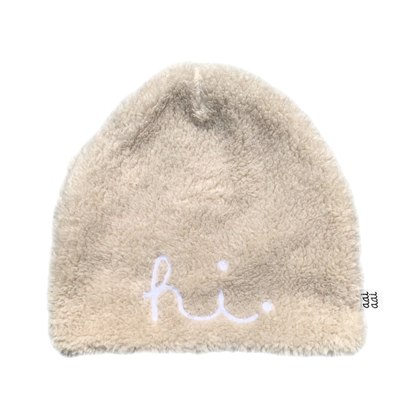 Little Fashion Addict - AAI AAI - Teddy Beanie Hi - Cream - Verkrijgbaar bij Littlefashionaddict.com