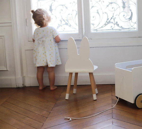 Little Fashion Addict - Boogy woody - Mini Wit Konijnenstoeltje