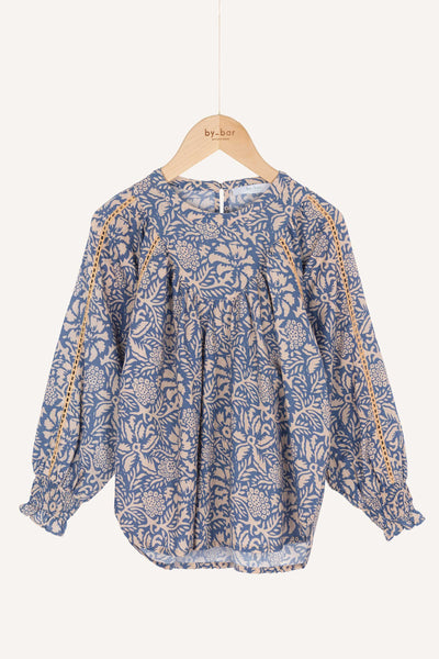 Kledingmerk: By-Bar - Girls fashion brand - Girls Bobbie Mumbai Blouse - Loose Fit en lange mouwen - Van 4 tot 12 jaar beschikbaar bij littlefashionaddict.com